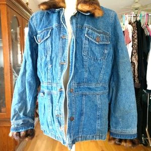 Cool Jeans Jacket w/ Removable Fur Trim